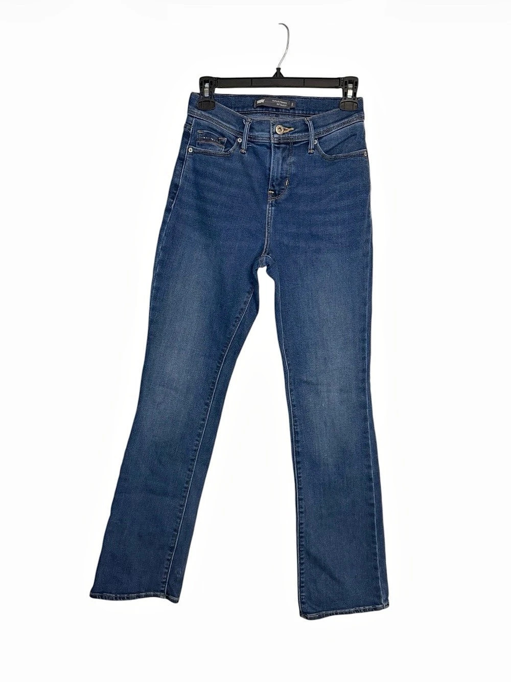 Levi’s 512 Perfectly Slimming Bootcut Jeans Women’s 2 26x30 Blue Rhinestone